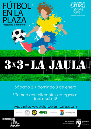 Torneo de fútbol en la Plaza de la Constitución de Torrelodones