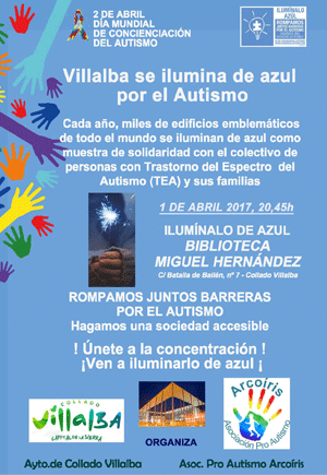 Collado Villalba se une a la campaña “Ilumínalo Azul”, de concienciación sobre el autismo
