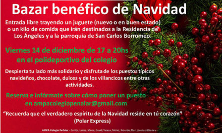 El AMPA del colegio Peñalar organiza un bazar benéfico