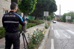 campaña de control de velocidad en Galapagar