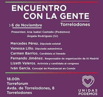 Acto de campaña de Unidas Podemos en Torrelodones