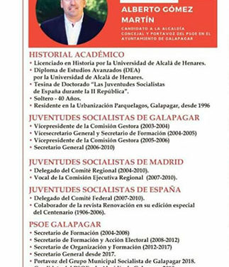 El alcalde de Galapagar declara que su título de doctor estaba equivocado en la web municipal