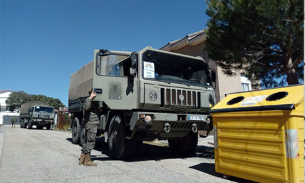 Guadarrama pone en marcha una cadena de desinfección para proteger a los servicios de asistencia