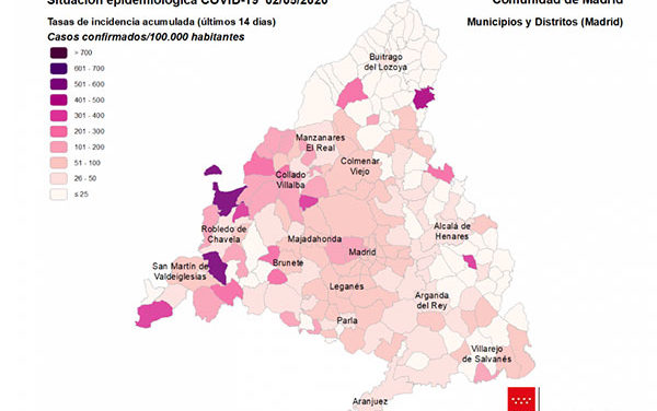 Baja el número de afectados por coronavirus en todos los municipios