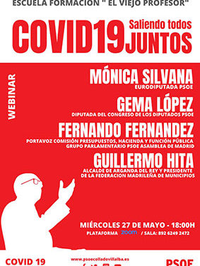El PSOE de Collado Villalba organiza el webinar “Covid-19”, saliendo todos juntos”
