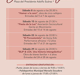Sábados de Gala, espectáculos al aire libre y gratuitos