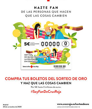 Cruz Roja Sierra de Guadarrama solicita colaboración a través del Sorteo de Oro de Cruz Roja