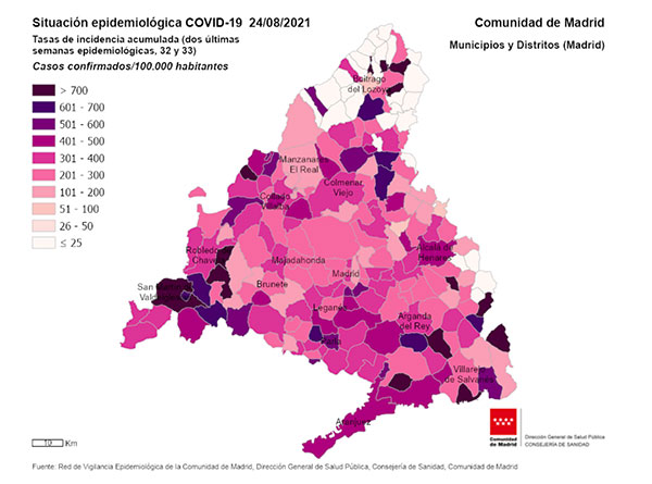 Las Rozas y Majadahonda tienen la tasa de incidencia covid más baja de la región