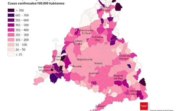 La tasa Covid en Torrelodones, Las Rozas, Alpedrete, Majadahonda y Collado Villalba, por debajo de la media de la región
