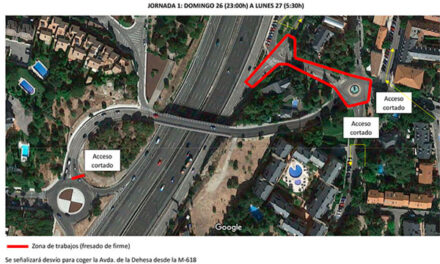 Carreteras cortará el tráfico de la Plaza del Dedo Gordo y el Camino de Valladolid de Torrelodones