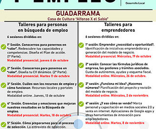 Cursos para desempleados y emprendedores de Guadarrama