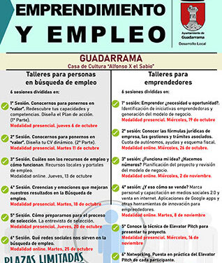 Cursos para desempleados y emprendedores de Guadarrama