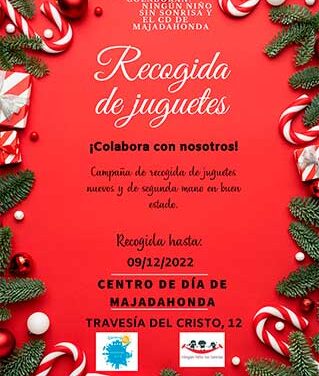 Recogida de juguetes en el Centro de Día Majadahonda para la ONG “Ningún niño sin sonrisa”