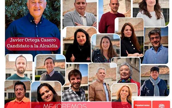 Javier Ortega, candidato del PSOE de Guadarrama, presenta su lista electoral