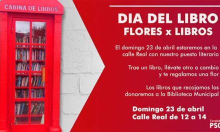 El PSOE de Torrelodones intercambia libros o flores