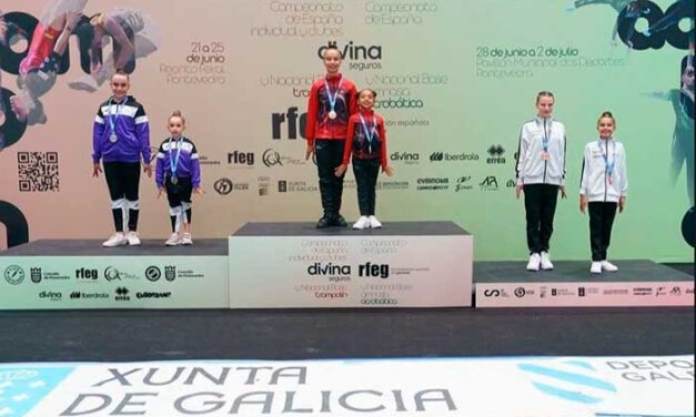 El Club Andraga de Gimnasia acrobática consigue tres medallas en el Campeonato de España