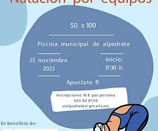 Alpedrete organiza el maratón solidario de natación por equipos a favor de la Fundación Pita López