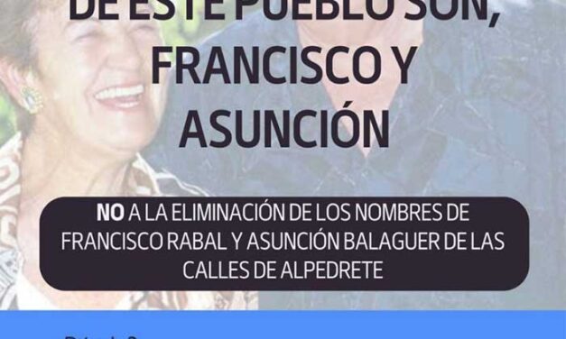 Concentración en Alpedrete contra el cambio de nombre de Francisco Rabal y Asunción Balaguer