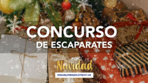decoración de escaparates de Navidad en San Lorenzo