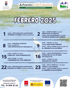 Programacion del Arboreto Luis Ceballos de San Lorenzo en febrero
