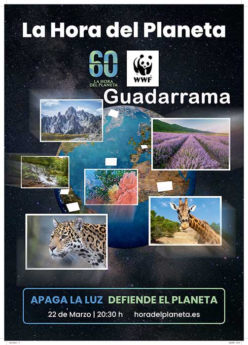 Este sábado Guadarrama se suma un año más a la Hora del Planeta