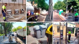 Refuerzo de limpieza tras las fiestas de San Lorenzo de El Escorial