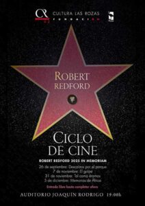 Las Rozas proyectará películas de Robert Redford, como homenaje al actor