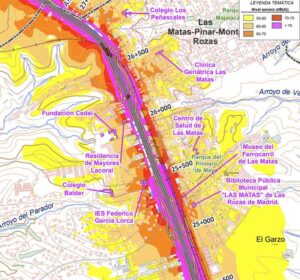 Mapa de ruido en Las Matas