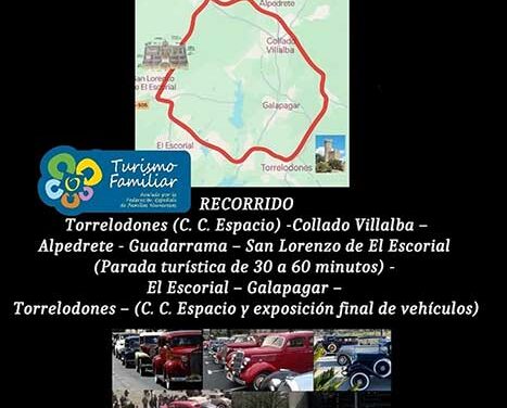 De Torrelodones a San Lorenzo con la Ruta imperial de coches clásicos