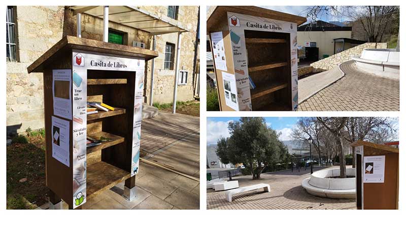 Casitas de libros, bibliotecas a pie de calle en San Lorenzo de El Escorial