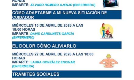 Talleres de la Escuela de Cuidadores del Hospital Guadarrama en abril
