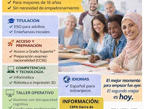 El CEPA Sierra de Guadarrama mantiene abierta la matriculación para el curso 2026-2027