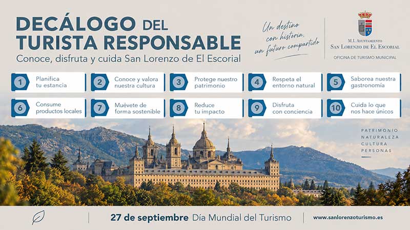 San Lorenzo de El Escorial presenta su Decálogo del Turista Responsable con diez compromisos para disfrutar y cuidar el municipio