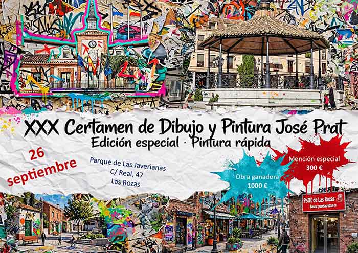 El PSOE de Las Rozas organiza el Certamen de Pintura José Prat con una edición de pintura rápida