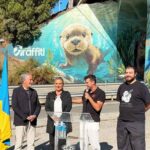 Un mural de arte urbano transforma los arcos bajo la A-6 en Torrelodones