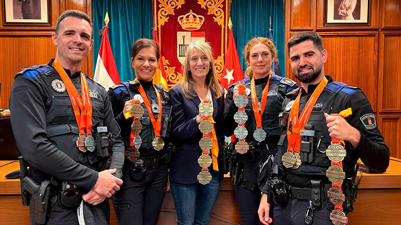 Cuatro policías locales de San Lorenzo de El Escorial ganan 24 medallas en los Juegos Europeos de Policías y Bomberos